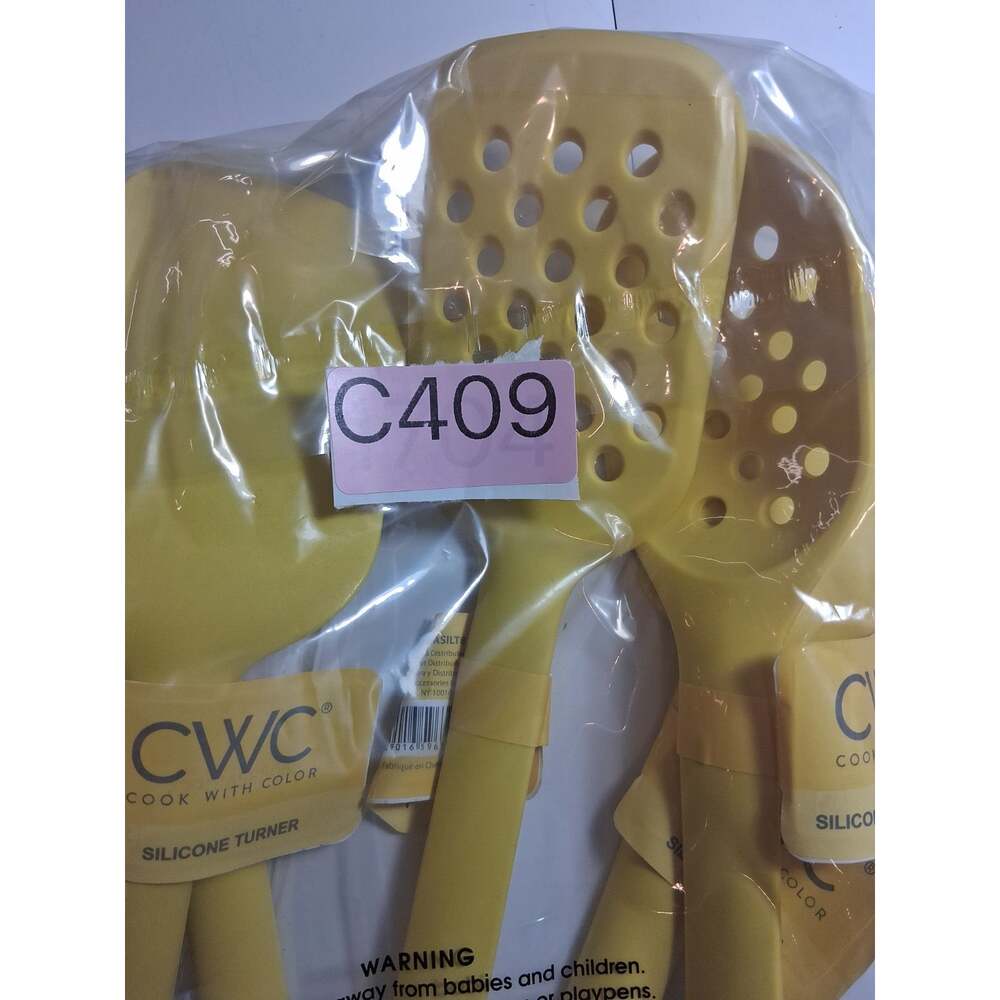 CWC Cook With Color Yellow Silicone Kitchen Utensils 5-Piece Set NWT - Picture 8 of 8